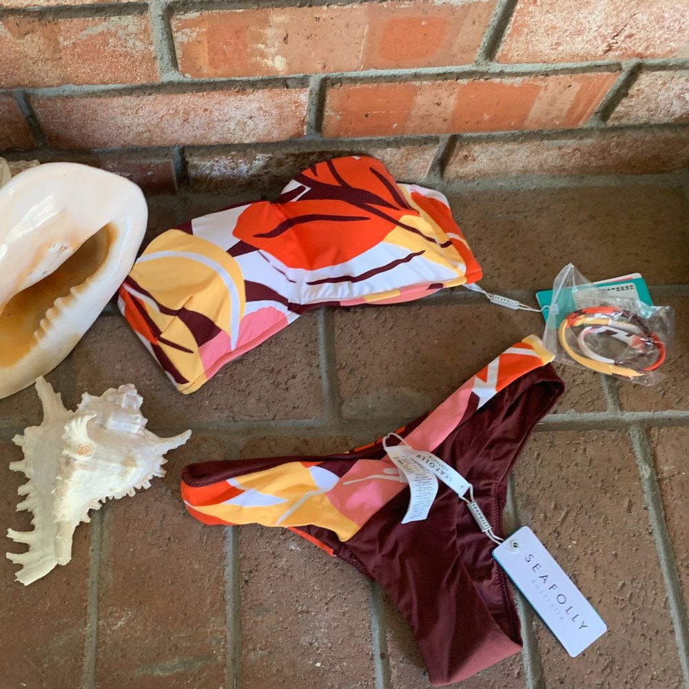 NWT - Seafolly Multi Color Brazilian style bikini
